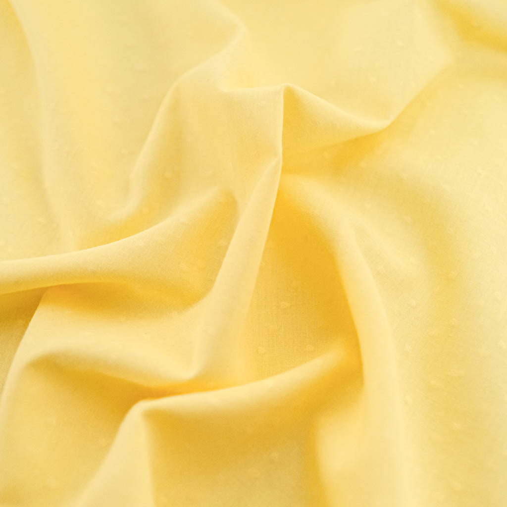 Soft Yellow Plumetis Cotton Voile - Maison Klem
